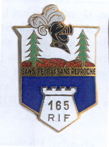 Coat of arms (crest) of the 165th Fortress Infantry Regiment, French Army