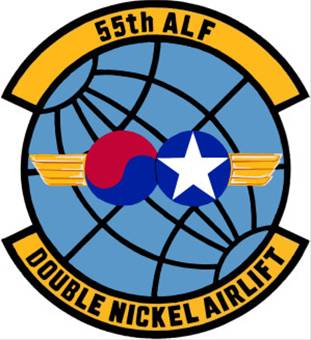 Coat of arms (crest) of the 55th Airlift Flight, US Air Force