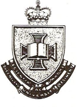 Coat of arms (crest) of the Queensland University Regiment, Australia