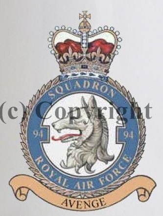 Coat of arms (crest) of the No 94 Squadron, Royal Air Force