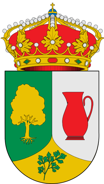 Escudo de Málaga del Fresno/Arms (crest) of Málaga del Fresno