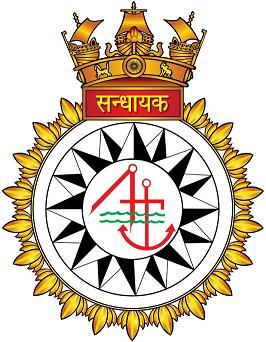 Coat of arms (crest) of the INS Sandhayak, Indian Navy