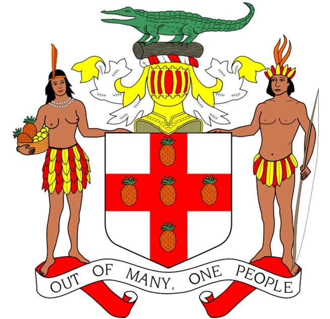Coat of arms (crest) of National arms of Jamaica