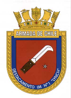 Coat of arms (crest) of the Marine Infantry Detachment No 1 Lynch, Chilean Navy