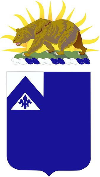 Coat of arms (crest) of 185th Infantry Regiment, California Army National Guard