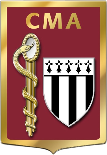 Coat of arms (crest) of the Armed Forces Military Medical Centre Rennes, France