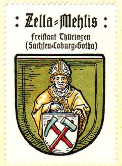 Wappen von Zella-Mehlis/Coat of arms (crest) of Zella-Mehlis