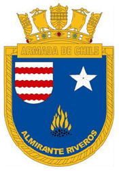 Coat of arms (crest) of the Frigate Almirante Riveros (FF-18), Chilean Navy