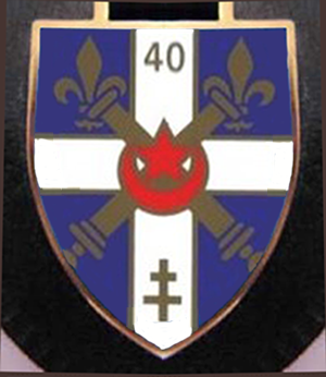 Blason de 40th Artillery Regiment, French Army/Arms (crest) of 40th Artillery Regiment, French Army