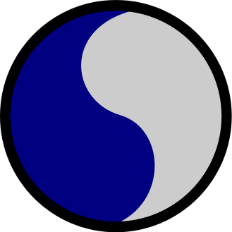 Coat of arms (crest) of 29th Infantry Division Blue and Grey , USA