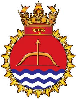 Coat of arms (crest) of the INS Karmuk, Indian Navy