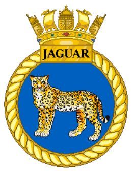 Coat of arms (crest) of the HMS Jaguar, Royal Navy