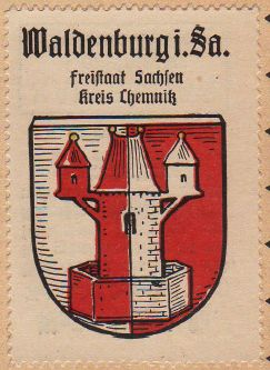 Wappen von Waldenburg (Sachsen)/Coat of arms (crest) of Waldenburg (Sachsen)