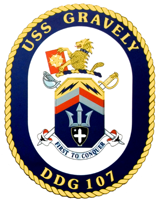 Coat of arms (crest) of the Destroyer USS Gravely (DDG-107)