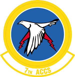Coat of arms (crest) of the 7th Airborne Command and Control Squadron, US Air Force
