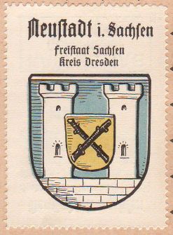 Wappen von Neustadt in Sachsen/Coat of arms (crest) of Neustadt in Sachsen