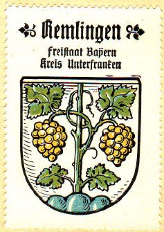 Wappen von Remlingen (Unterfranken)/Coat of arms (crest) of Remlingen (Unterfranken)
