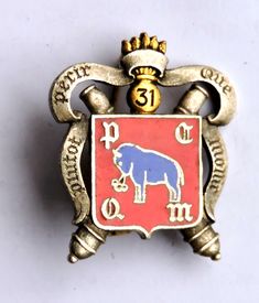 Blason de 31st Artillery Regiment, French Army/Arms (crest) of 31st Artillery Regiment, French Army