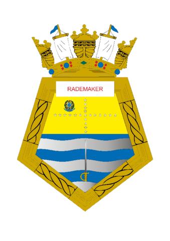 Coat of arms (crest) of the Frigate Rademaker, Brazilian Navy