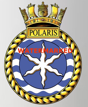 Coat of arms (crest) of the HMS Polaris, Royal Navy