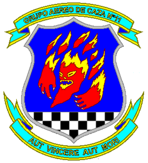 Coat of arms (crest) of the Fighter Air Group No 11, Air Force of Venezuela