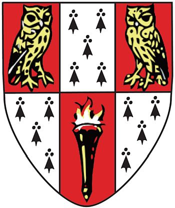 Arms of Hughes Hall College (Cambridge University)