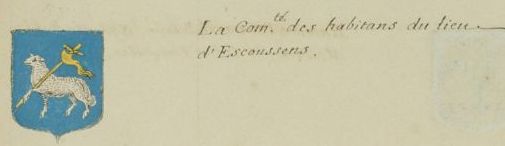 Blason de Escoussens/Coat of arms (crest) of {{PAGENAME