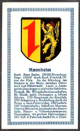 Wappen von Mannheim/Coat of arms (crest) of Mannheim