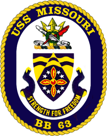 Coat of arms (crest) of the Battleship USS Missouri