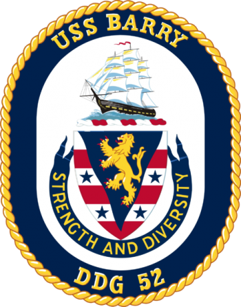 Coat of arms (crest) of the Destroyer USS Barry