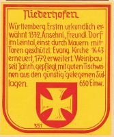 Wappen von Niederhofen/Arms (crest) of Niederhofen