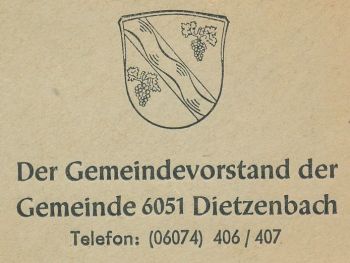 Wappen von Dietzenbach/Coat of arms (crest) of Dietzenbach