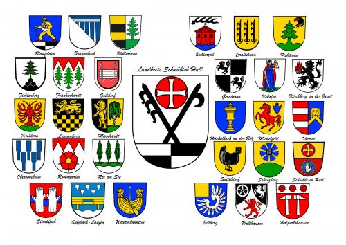 Arms in the Schwäbisch Hall District