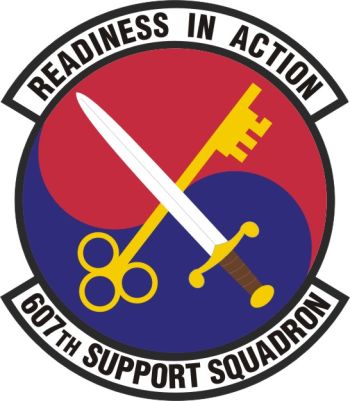 Coat of arms (crest) of the 607th Support Squadron, US Air Force