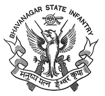 Coat of arms (crest) of the Bhavnagar Infantry, Bhavnagar