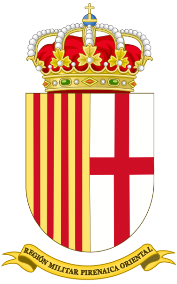 Coat of arms (crest) of the Eastern Pyrenean Military Region, Spanish Army