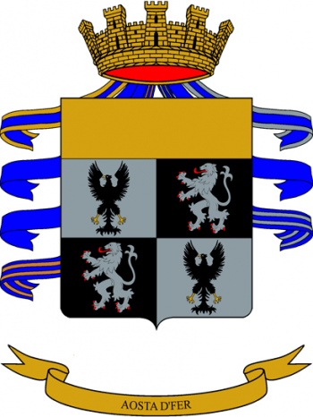 Coat of arms (crest) of 6th Cavalry Regiment Lancieri di Aosta, Italian Army