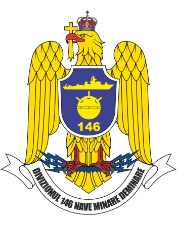 Coat of arms (crest) of the 146th Mining- and Demining Division, Romanian Navy