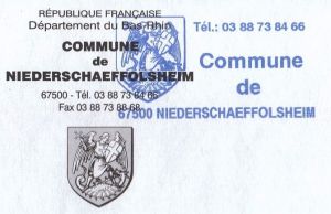 Blason de Niederschaeffolsheim/Coat of arms (crest) of {{PAGENAME