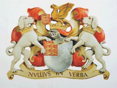 Coat of arms (crest) of Royal Society of London for Improving Natural Knowledge