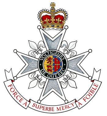 Coat of arms (crest) of the Les Voltigeurs de Québec, Canadian Army