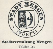Wappen von Mengen/Arms (crest) of Mengen