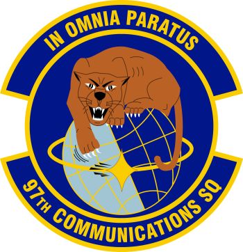 Coat of arms (crest) of the 97th Communications Squadron, US Air Force