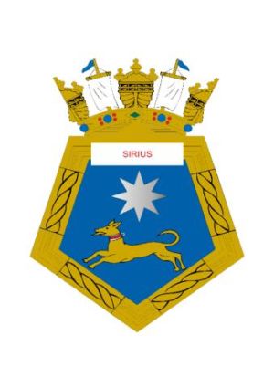 Coat of arms (crest) of the Hydro-oceanographic Ship Sirius, Brazilian Navy