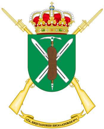 Coat of arms (crest) of the Skiing-Climbing Company 1-64, Spanish Army