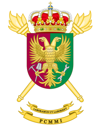 Coat of arms (crest) of the Military Engineers Equipment Maintenance Park and Center, Spanish Army