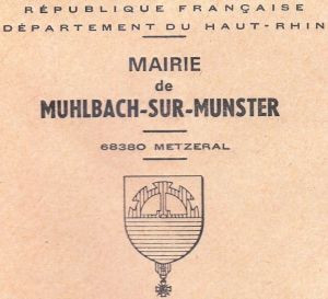 Blason de Muhlbach-sur-Munster/Coat of arms (crest) of {{PAGENAME