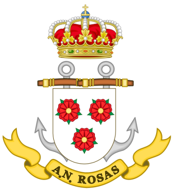 Coat of arms (crest) of the Naval Assistantship Rosas, Spanish Navy