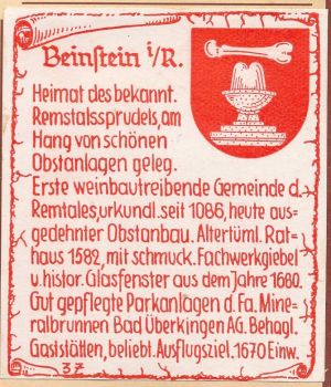 Wappen von Beinstein/Coat of arms (crest) of Beinstein