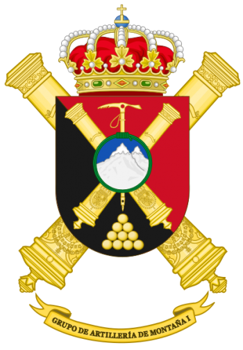 Coat of arms (crest) of the Mountain Artillery Group I, Spanish Army